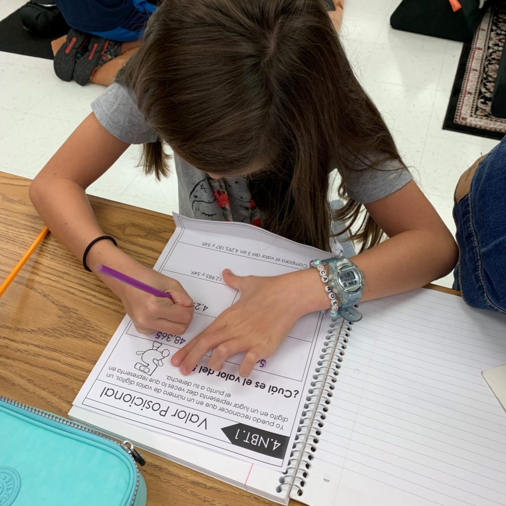 Interactive Math Notebooks in 4th grade