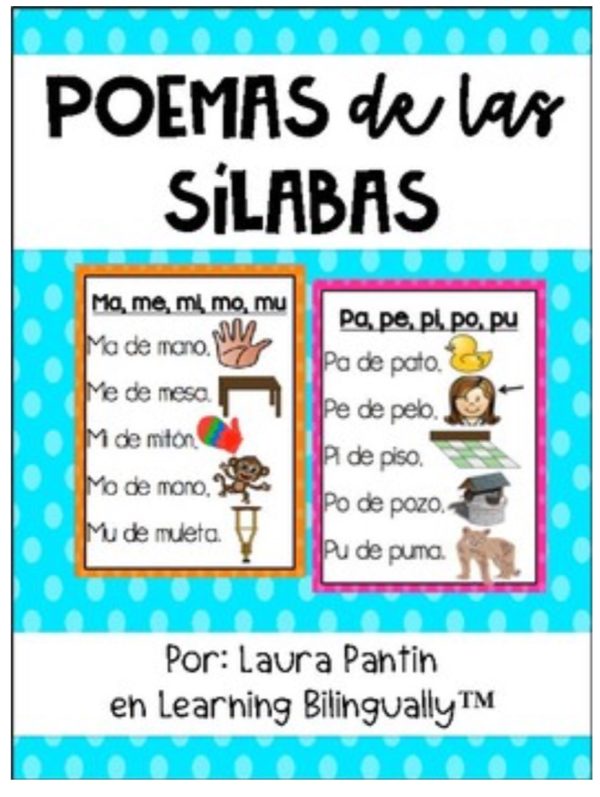 Spanish Syllable Poems (sílabas abiertas)