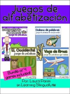 Literacy Game BUNDLE 2 in Spanish
