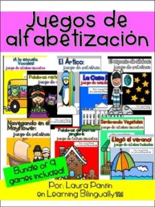 Literacy Game BUNDLE 3 in Spanish