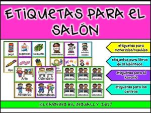Classroom Labels in Spanish
