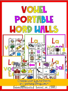 Vowel Portable Word Walls in Spanish