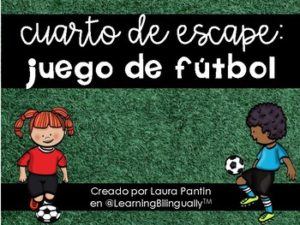 Soccer Escape Room Math Review in Spanish