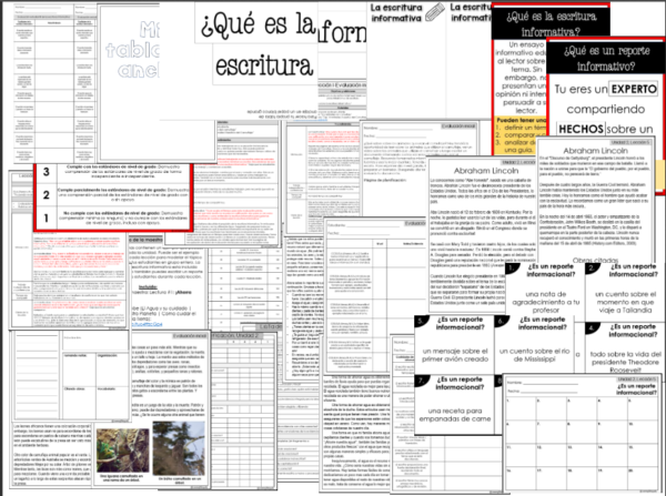 Unidad 2: Escritura Informativa (4to grado) - Image 2