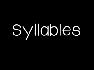 Syllables