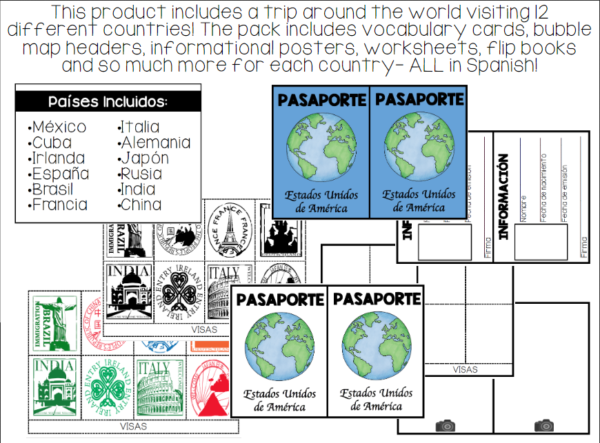 Around the World Unit in Spanish - Image 2