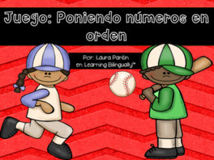Math Ordering Numbers Game- Baseball Theme
