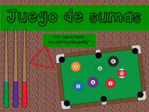 Addition Game- Pool Themed