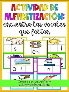 Literacy Activity- Missing Vowels in Spanish